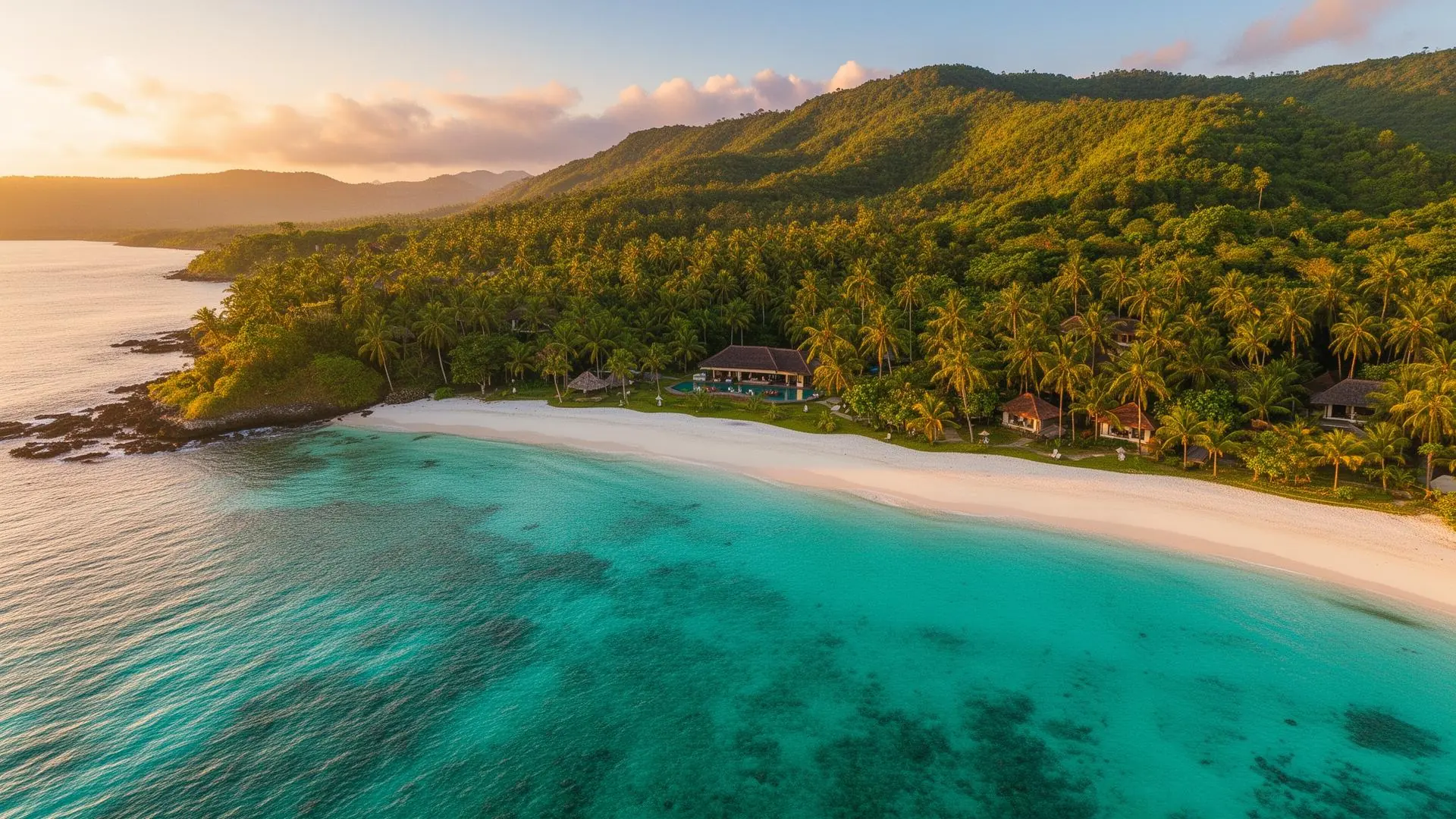 Pemandangan udara pantai Lombok